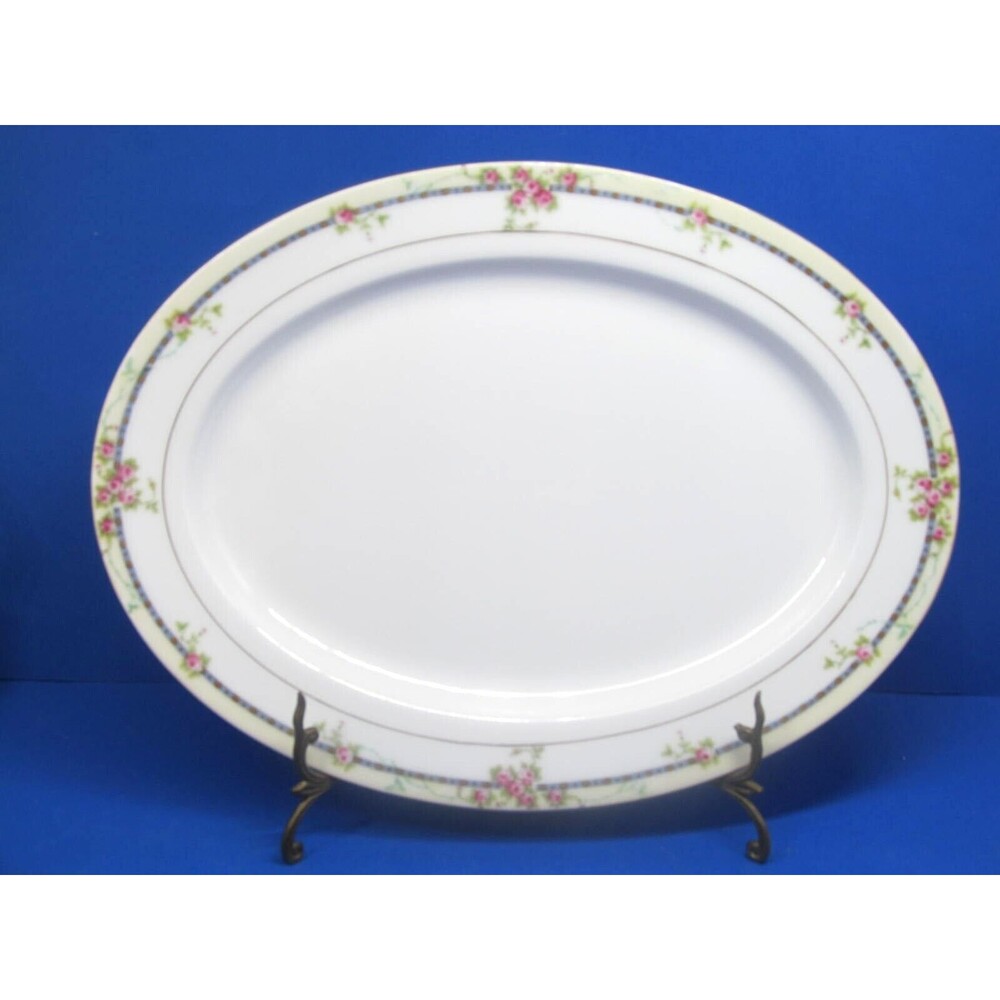 Noritake "M" Chanrose 14" Oval Serving Platter VGC Produced 1917-?Rare